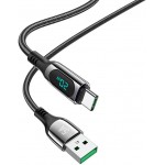 Кабель Hoco S51 5A Extreme USB (m)-USB Type-C (m) 1.2м черный