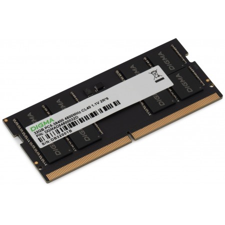 Память DDR5 32GB 4800MHz Digma DGMAS54800032D RTL PC5-38400 CL40 SO-DIMM 262-pin 1.1В dual rank Ret