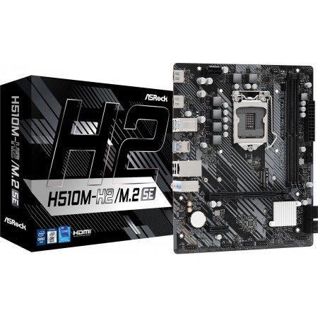 Материнская плата Asrock H510M-H2/M.2 SE Soc-1200 Intel H470 2xDDR4 mATX AC`97 8ch(7.1) GbLAN+HDMI