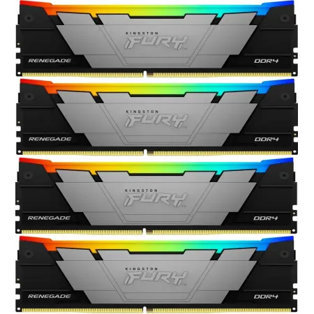 Память DDR4 4x8GB 3600MHz Kingston KF436C16RB2AK4/32 Fury Renegade RGB RTL Gaming PC4-28800 CL16 DIMM 288-pin 1.35В single rank с радиатором Ret
