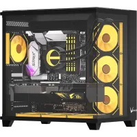 Корпус Formula Crystal Z9M черный без БП mATX 5x120mm 1xUSB3.0 audio bott PSU