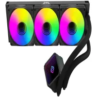 Система водяного охлаждения GMNG GG-LC360ARGB1 ARGB 120x120x25mm Soc-AM5/AM4/1151/1200/2066/1700 черный 4-pin 22-35dB Al+Cu 350W 1550gr Ret (GG-LC360ARGB1-BK) Система водяного охлаждения GMNG GG-LC360ARGB1 ARGB 120x120x25mm Soc-AM5/AM4/1151/1200/2066/1700 черный 4-pin 22-35dB Al+Cu 350W 1550gr Ret (GG-LC360ARGB1-BK)