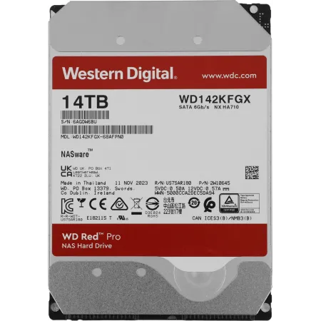 Жесткий диск WD SATA-III 14TB WD142KFGX NAS Red Pro (7200rpm) 512Mb 3.5"