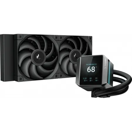 Система водяного охлаждения Deepcool Mystique 240 Soc-AM5/AM4/1151/1200/1700 черный 4-pin 36.49dB Al LCD 1543gr Ret (R-LX550-BKDSNC-G-1)