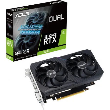 Видеокарта Asus PCI-E 4.0 DUAL-RTX3050-8G-V2 NVIDIA GeForce RTX 3050 8Gb 128bit GDDR6 1777/14000 DVIx1 HDMIx1 DPx1 HDCP Ret