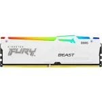 Память DDR5 16GB 6000MHz Kingston KF560C36BWEA-16 Fury Beast White Expo RGB RTL Gaming PC5-48000 CL36 DIMM 288-pin 1.35В dual rank с радиатором Ret