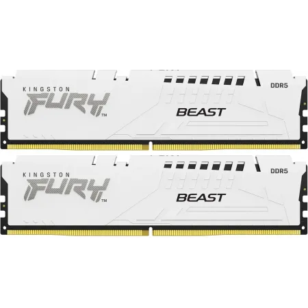 Память DDR5 2x16GB 5600MHz Kingston KF556C36BWEK2-32 Fury Beast White Expo RTL Gaming PC5-44800 CL36 DIMM 288-pin 1.25В kit single rank с радиатором Ret