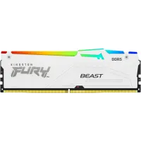 Память DDR5 32GB 6000MHz Kingston KF560C36BWEA-32 Fury Beast White Expo RGB RTL Gaming PC5-48000 CL36 DIMM 288-pin 1.35В dual rank с радиатором Ret