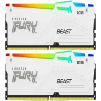 Память DDR5 2x16GB 6000MHz Kingston KF560C36BWEAK2-32 Fury Beast White Expo RGB RTL Gaming PC5-48000 CL36 DIMM 288-pin 1.35В dual rank с радиатором Ret
