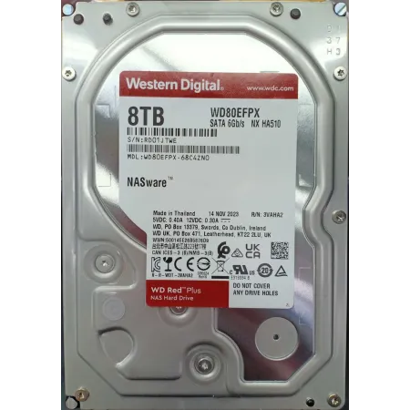 Жесткий диск WD SATA-III 8TB WD80EFPX NAS Red Plus (5640rpm) 256Mb 3.5"