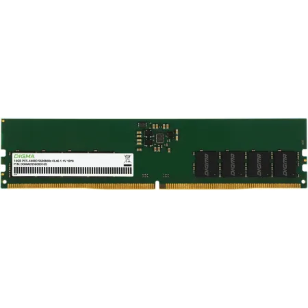 Память DDR5 16GB 5600MHz Digma DGMAD55600016S RTL PC5-44800 CL46 DIMM 288-pin 1.1В single rank Ret