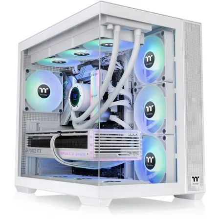 Корпус Thermaltake View 380 TG ARGB Snow белый без БП ATX 6x120mm 2x140mm 1x200mm 2xUSB3.0 audio bott PSU