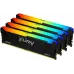 Память DDR4 4x16GB 3200MHz Kingston KF432C16BB2AK4/64 Fury Beast Black RGB RTL Gaming PC4-25600 CL16 DIMM 288-pin 1.35В dual rank с радиатором Ret