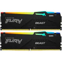 Память DDR5 2x8GB 6000MHz Kingston KF560C30BBAK2-16 Fury Beast Black RGB RTL Gaming PC5-48000 CL30 DIMM 288-pin 1.4В kit single rank с радиатором Ret
