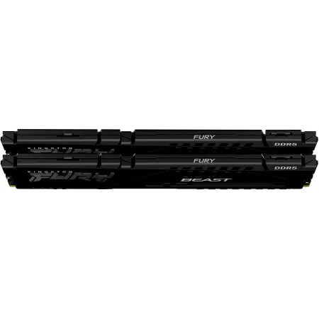 Память DDR5 16GB 6400MHz Kingston KF564C32BB-16 Fury Beast Black RTL Gaming PC5-51200 CL32 DIMM 288-pin 1.4В single rank с радиатором Ret