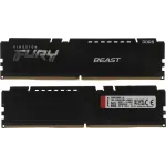 Память DDR5 2x16GB 6400MHz Kingston KF564C32BBK2-32 Fury Beast RTL Gaming PC5-51200 CL32 DIMM 288-pin 1.4В kit single rank с радиатором Ret