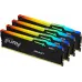Память DDR5 4x16GB 5200MHz Kingston KF552C40BBAK4-64 Fury Beast RGB RTL Gaming PC5-41600 CL40 DIMM 288-pin 1.25В kit single rank с радиатором Ret