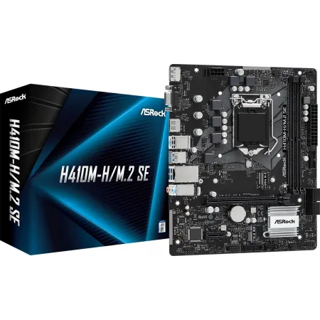 Материнская плата Asrock H410M-H/M.2 SE Soc-1200 Intel H370 2xDDR4 mATX AC`97 8ch(7.1) GbLAN+VGA+HDMI+DP