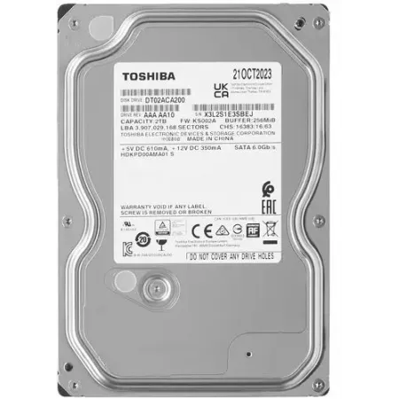 Жесткий диск Toshiba SATA-III 2TB DT02ACA200 Notebook/Desktop (7200rpm) 256Mb 3.5"