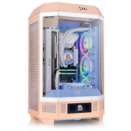 Корпус Thermaltake The Tower 300 Peach Fuzz розовый без БП miniITX 8x120mm 6x140mm 2xUSB3.0 audio bott PSU