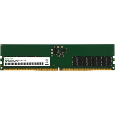 Память DDR5 16GB 7200MHz Digma DGMAD57200016S RTL PC5-57600 CL34 DIMM 288-pin 1.45В single rank Ret