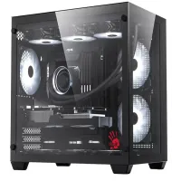 Корпус Bloody BD-CC108 черный без БП mATX 9x120mm 2xUSB3.0 audio bott PSU