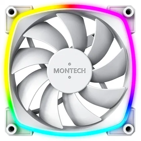 Вентилятор для корпуса Montech AX120 ARGB 120х120x25 белый 4-pin 27дБ (AX120 PWM WHITE) Ret