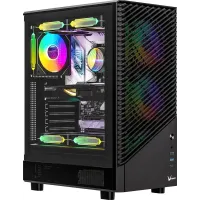Корпус Formula Mana Geometry черный без БП ATX 7x120mm 1xUSB3.0 audio bott PSU