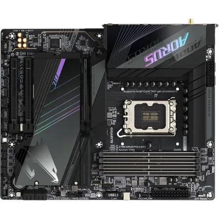 Материнская плата Gigabyte Z790 AORUS PRO X WIFI7 Soc-1700 Intel Z790 4xDDR5 ATX AC`97 8ch(7.1) 5Gigabit RAID+HDMI+DP