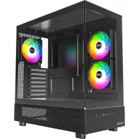 Корпус Montech XR черный без БП ATX 3x120mm 2xUSB3.0 audio bott PSU