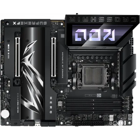 Материнская плата Asus ROG CROSSHAIR X870E HERO SocketAM5 AMD X870 4xDDR5 ATX AC`97 8ch(7.1) 5Gigabit + 2.5Gigabit Ethernet RAID+HDMI