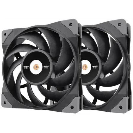 Вентилятор для корпуса Thermaltake Toughfan 12 120х120x25 черный 4-pin 22.3дБ (упак.:2шт) (CL-F082-PL12BL-A) Ret