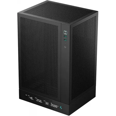 Корпус Deepcool CH170 Digital черный без БП miniITX 6x120mm 2xUSB3.0 audio bott PSU