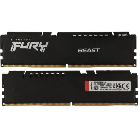 Память DDR5 2x16GB 6000MHz Kingston KF560C36BBE2K2-32 Fury Beast RTL Gaming PC5-48000 CL36 DIMM 288-pin 1.35В kit single rank с радиатором Ret