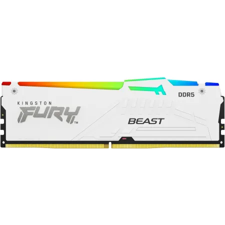 Память DDR5 16GB 6000MHz Kingston KF560C36BWE2A-16 Fury Beast White Expo RGB RTL PC5-48000 CL36 DIMM 288-pin 1.35В dual rank с радиатором Ret