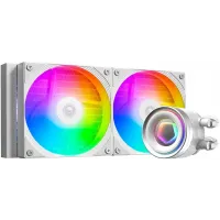 Система водяного охлаждения ID-Cooling FX240 Inf ARGB Soc-AM5/AM4/1200/1700/1851 белый 4-pin 27.2dB Al+Cu 300W Ret (FX240 INF WHITE)