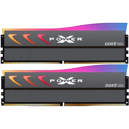 Память DDR5 2x16GB 6400MHz Silicon Power SP032GXLWU64AFDK Xpower Storm RGB RTL Gaming PC5-51200 CL32 DIMM 288-pin 1.4В kit single rank с радиатором Ret
