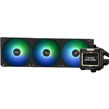 Система водяного охлаждения Thermalright Frozen Warframe 360 ARGB Soc-AM5/AM4/1200/1700/1851 черный 4-pin 29.8dB Al LCD Ret (F-WFRAME-360-BL-ARGB)