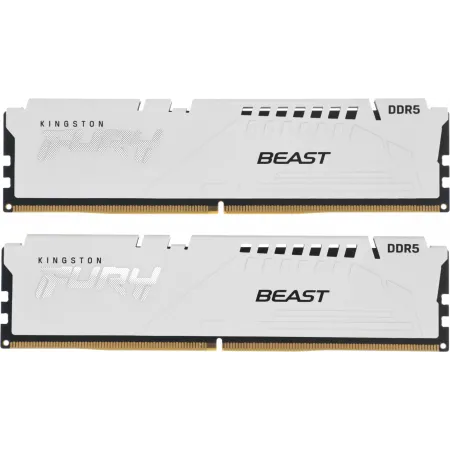 Память DDR5 2x16GB 6000MHz Kingston KF560C36BWE2K2-32 Fury Beast White Expo RTL Gaming PC5-48000 CL36 DIMM 288-pin 1.35В kit single rank с радиатором Ret