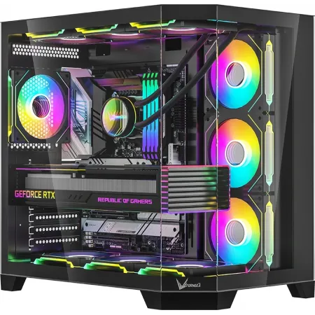 Корпус Formula Crystal Z6 Floe черный без БП ATX 2xUSB3.0 audio bott PSU