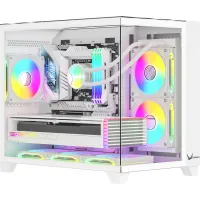 Корпус Formula Crystal Z9ML Floe белый без БП mATX 1xUSB3.0 1xUSB3.1 audio bott PSU