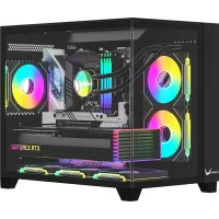 Корпус Formula Crystal Z9ML Floe черный без БП mATX 1xUSB3.0 1xUSB3.1 audio bott PSU
