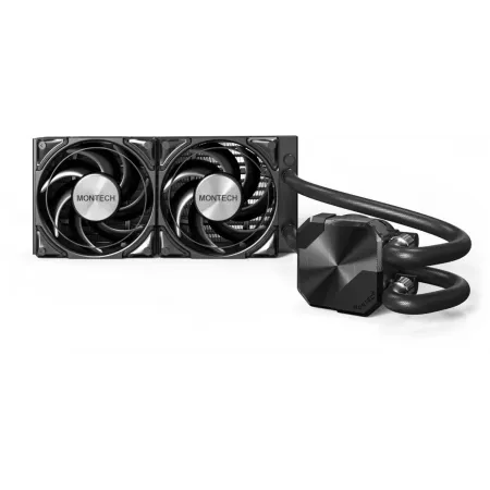 Система водяного охлаждения Montech HyperFlow Silent 240 Soc-AM5/AM4/1200/1700/1851 черный 4-pin 24.8dB Al 310W Ret (HS240BK)