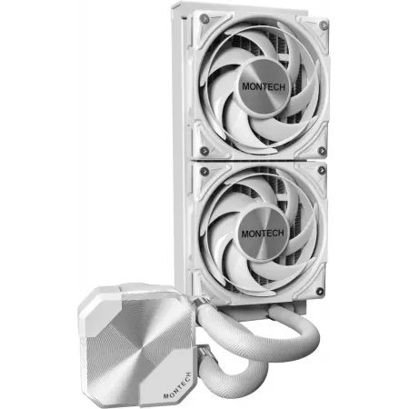 Система водяного охлаждения Montech HyperFlow Silent 240 Soc-AM5/AM4/1200/1700/1851 белый 4-pin 24.8dB Al 310W Ret (HS240WH)