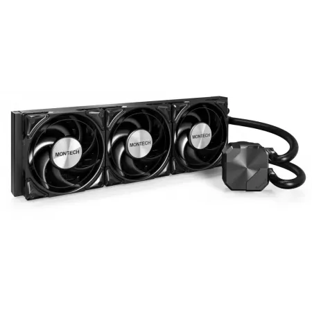 Система водяного охлаждения Montech HyperFlow Silent 360 Soc-AM5/AM4/1200/1700/1851 черный 4-pin 24.8dB Al 360W Ret (HS360BK)