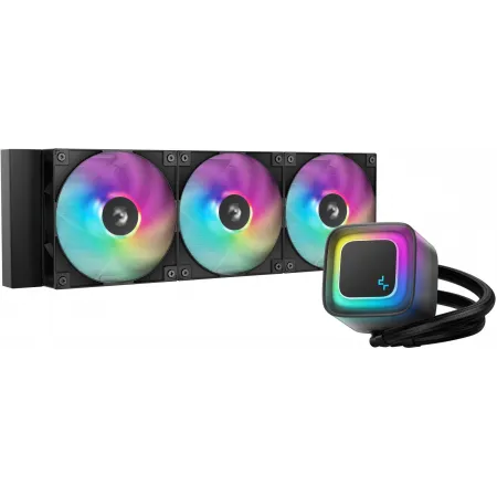 Система водяного охлаждения Deepcool LE360 V2 ARGB Soc-AM5/AM4/1200/1700/1851 черный 4-pin 19-31.6dB Al 250W 1632gr Ret (R-LE360-BKAMMC-G-2)