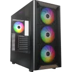 Корпус Montech XR Wood черный без БП ATX 3x120mm 2xUSB3.0 audio bott PSU