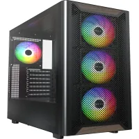 Корпус Montech XR Wood черный без БП ATX 3x120mm 2xUSB3.0 audio bott PSU