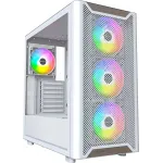 Корпус Montech XR Wood белый без БП ATX 3x120mm 2xUSB3.0 audio bott PSU