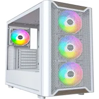 Корпус Montech XR Wood белый без БП ATX 3x120mm 2xUSB3.0 audio bott PSU